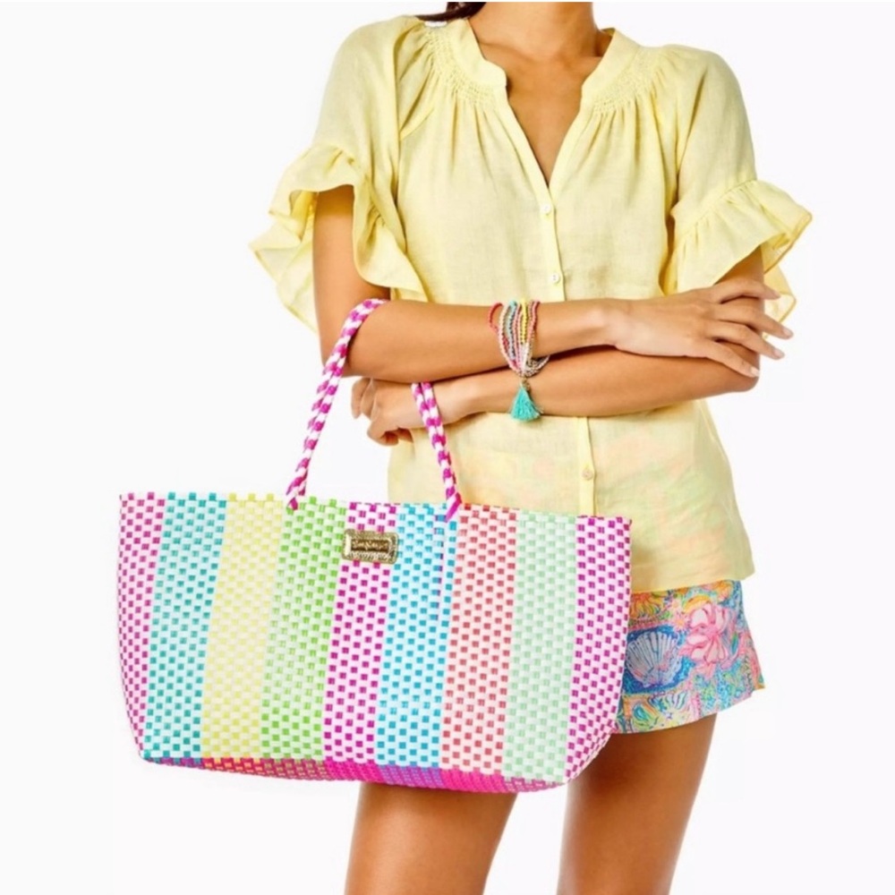 Lilly Pulitzer Multi-Colored Woven Tote